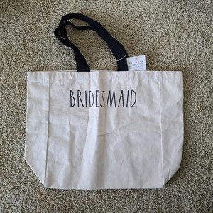 2 - NWT Rae Dunn BRIDESMAID Large Canvas Tote Bag